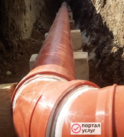 Фото Прокладка трубопровода
