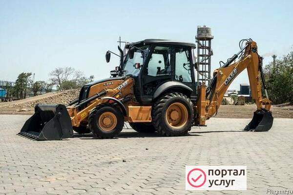 Фото Услуги экскаватора погрузчика