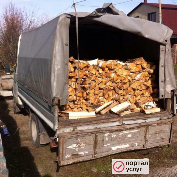 Фото Дрова колотые , береза 5м3 9500 рублей
