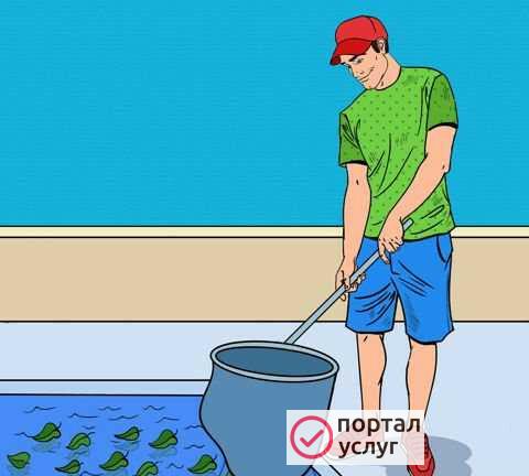 Фото Уборка бассейна