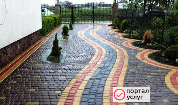 Фото Укладка тротуарной плитки,брусчатки