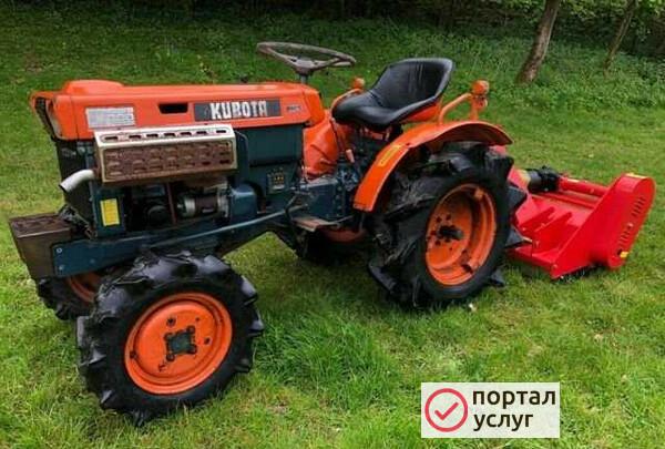 Фото Вспашка земли минитрактором, фрезерование, вспашка