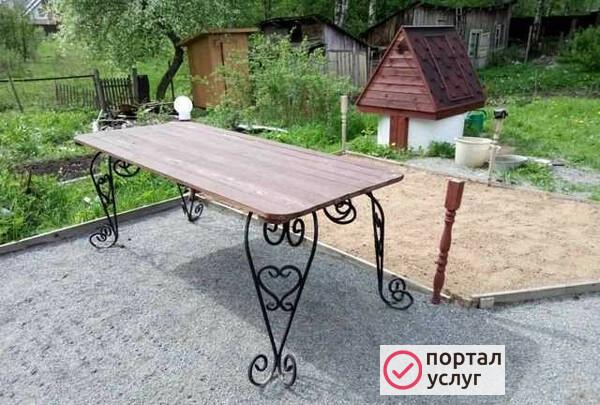 Фото Стол кованый Лофт