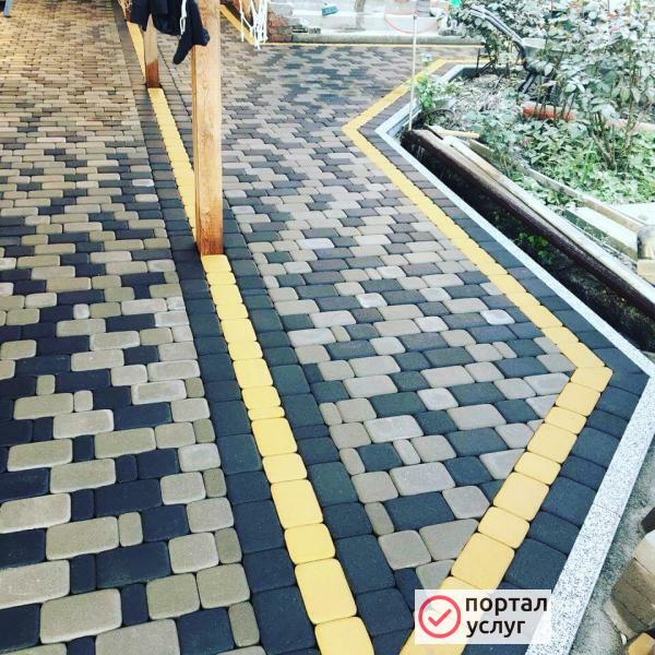 Фото Укладка тротуарной плитки 