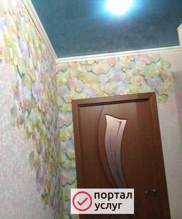 Фото Поклейка обоев