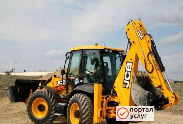 Фото Услуги экскаватор погрузчик