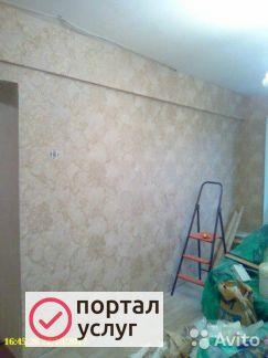 Фото Поклейка обоев