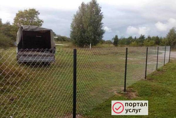 Фото Забор из Сетки Рабицы