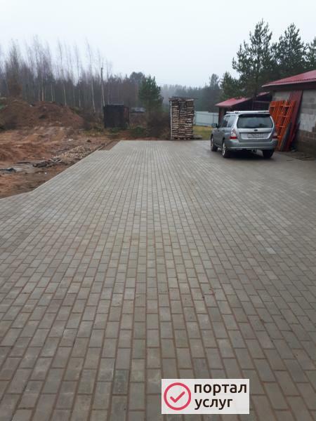 Фото Укладка тротуарной плитки