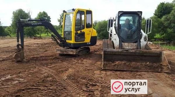 Фото Услуги мини эксковатора и мини погрузчика