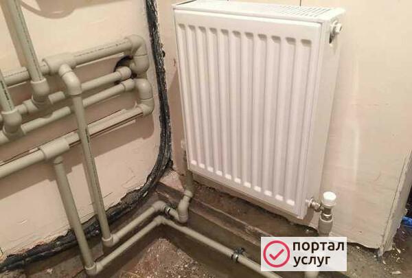 Фото Установка радиаторов