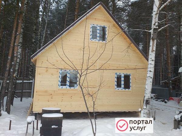 Фото Каркасный дом 6х4 с мансардой