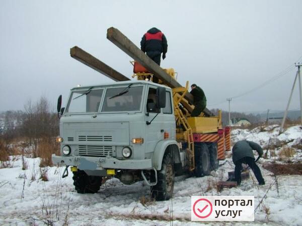 Фото Ямобур .фундаменты . ЛЭП