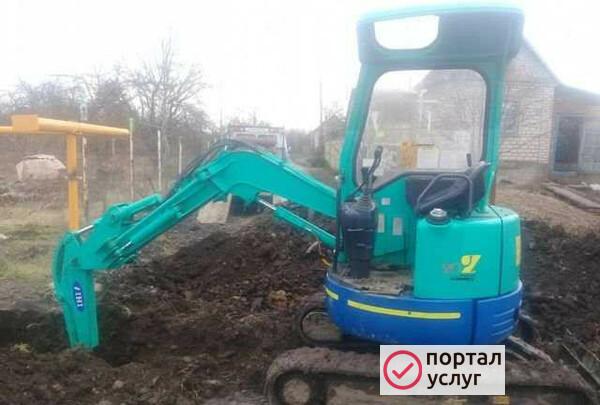Фото Мини эксковатор, эксковатор погрузчик, мини тракто