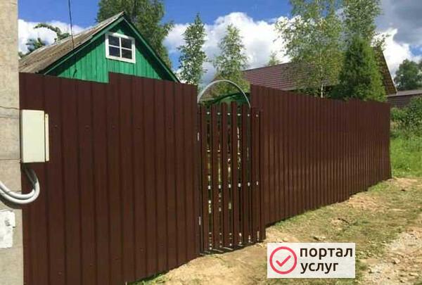 Фото Монтаж забора