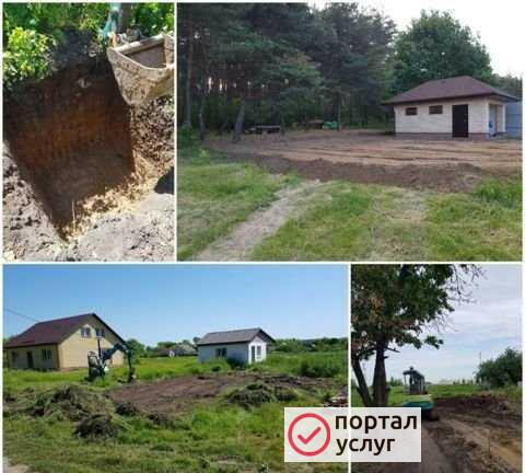Фото Услуги миниэскаватора фундамент траншеи экскаватор