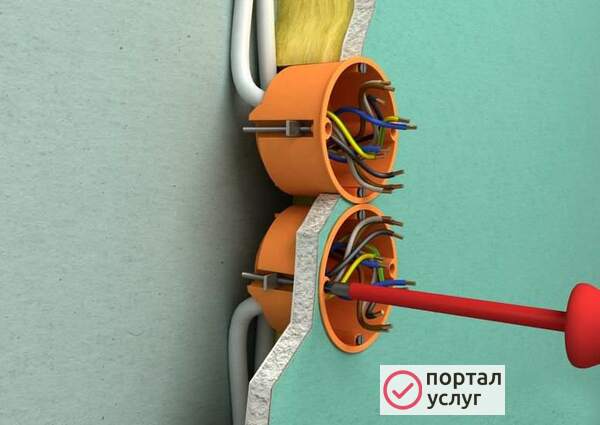 Фото Электромонтажные работы.