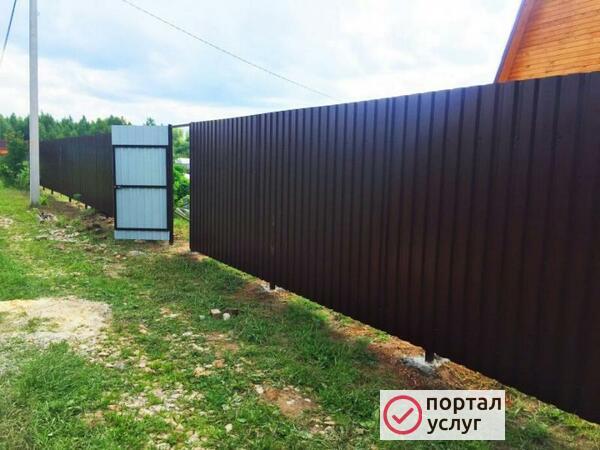 Фото Забор из профнастила