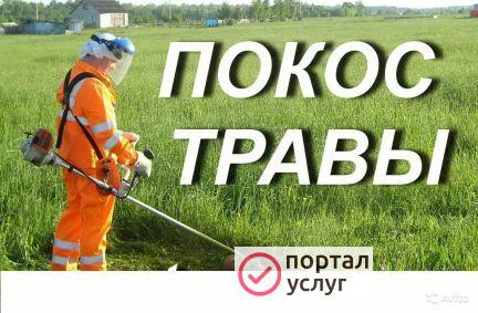 Фото Покос травы в городе и районе