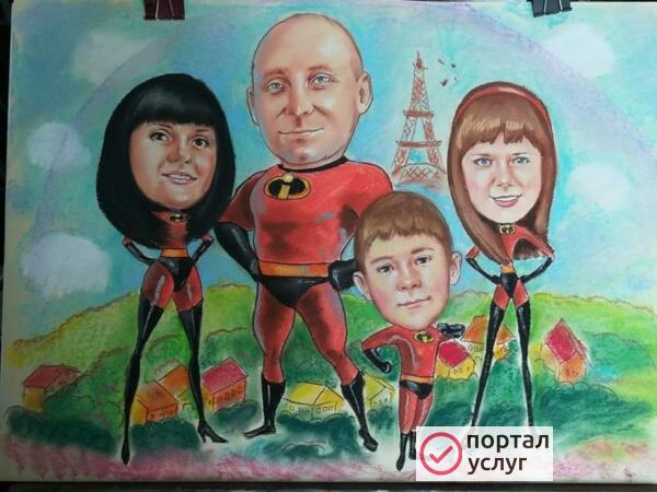 Фото Шаржист на свадьбу
