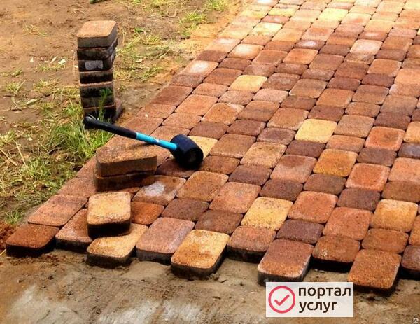 Фото Укладка брусчатки