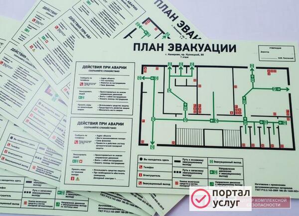 Фото Разработка плана эвакуации