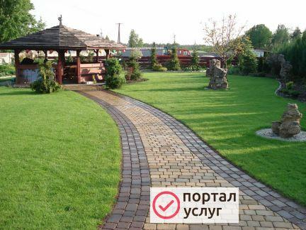 Фото Укладка брусчатка
