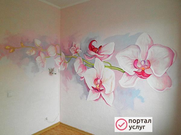 Фото роспись стен, рисунки на стене 