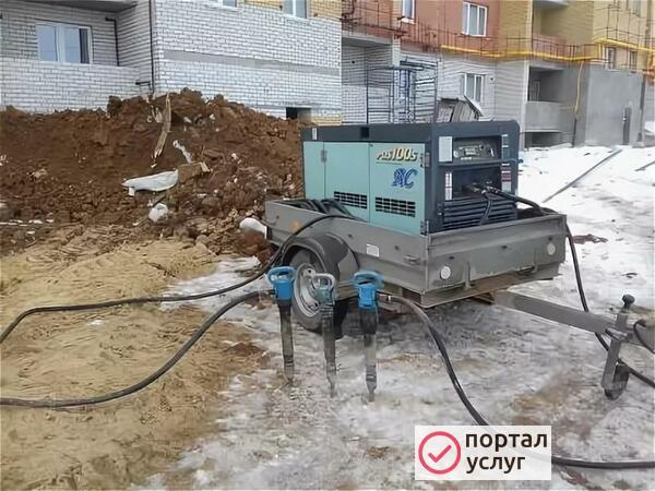 Фото отбойный молоток, услуги компрессора 