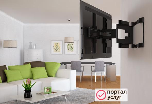 Фото Установка телевизора на кронштейн 