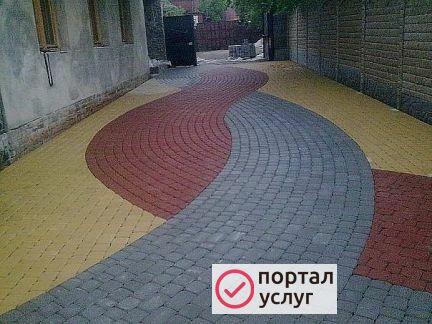 Фото Укладка тротуарной плитки