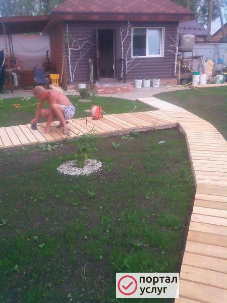 Фото Делаем дорожки из дерева.