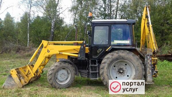 Фото Услуги экскаватора погрузчика