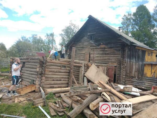 Фото снос домов вывоз мусора 