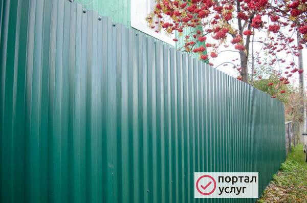 Фото Забор из профнастила