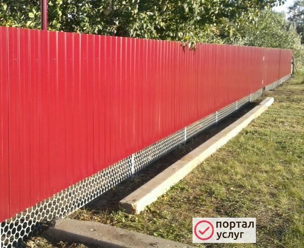 Фото Забор из профнастила