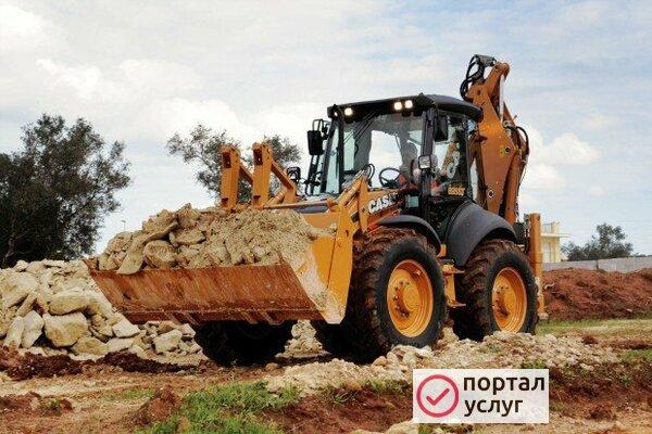 Фото Услуги экскаватора-погрузчика