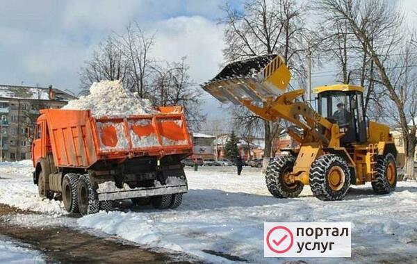Фото Вывоз снега самосвалами 