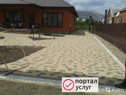 Фото Укладка тротуарной плитки
