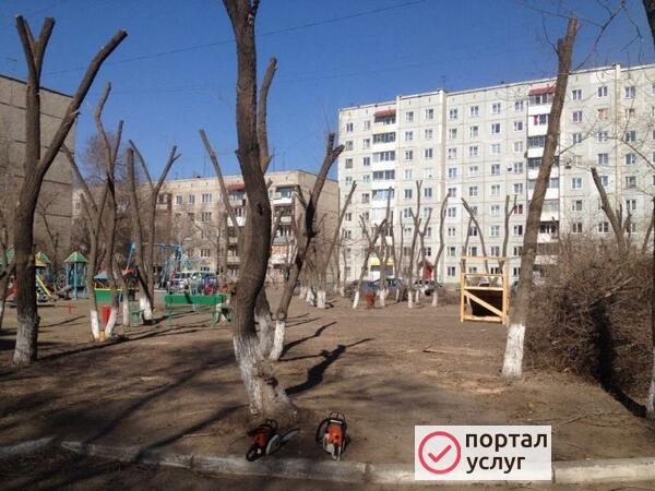 Фото Спилить дерево