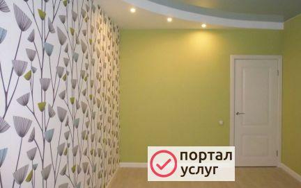 Фото Поклейка обоев