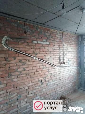Фото Закладка Трасс под сплит системы 
