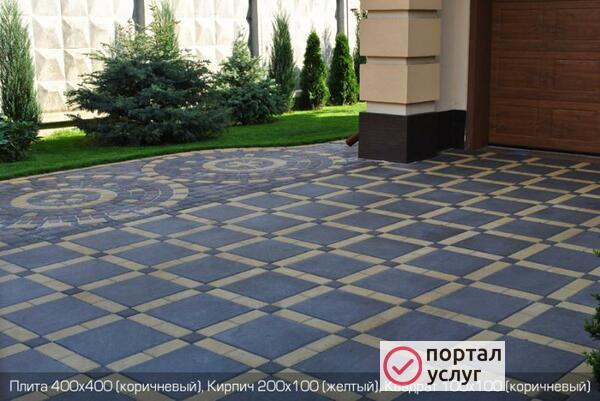 Фото Укладка тротуарной плитки.