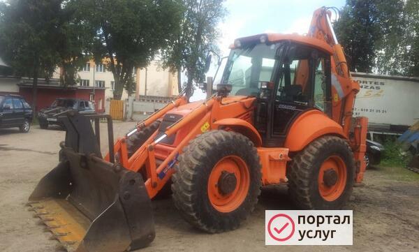 Фото Услуги экскаватора-погрузчика