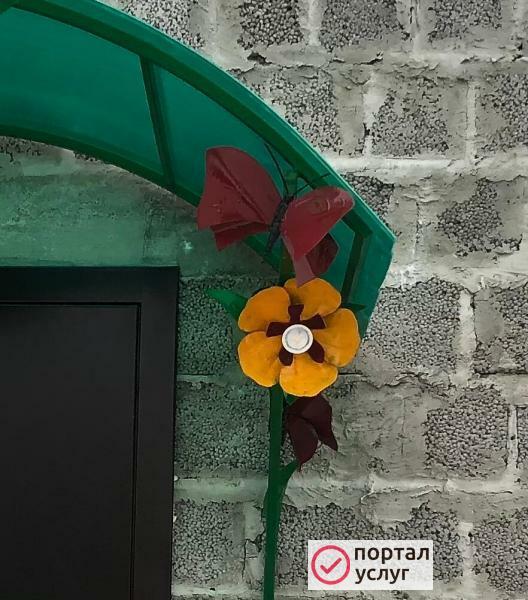 Фото  Навесы над дверями 
