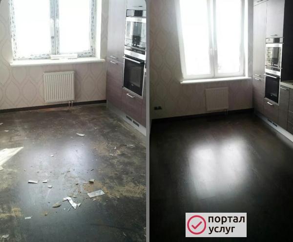 Фото Уборка после ремонта.