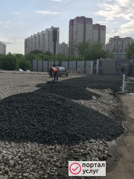 Фото Крошка Укладка асфальта 