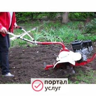 Фото Вспашка мотоблоком