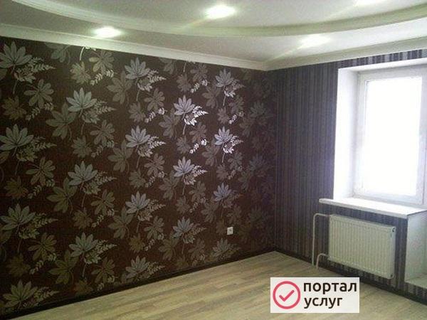 Фото Поклейка обоев