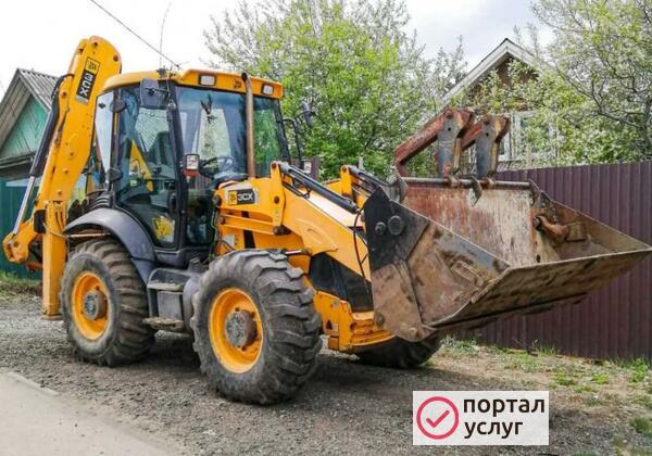 Фото Услуги экскаватора-погрузчика